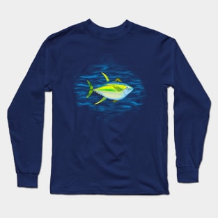 Yellowfin Tuna design Long Sleeve T-Shirt